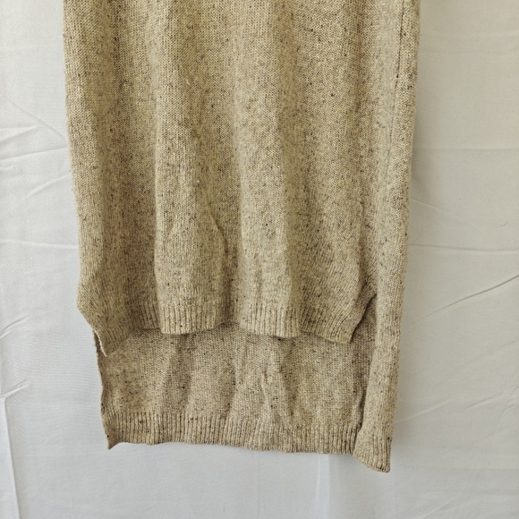 Brochu Walker Hi Low Sleeveless Linen Blend Beige Speckled Sweater Size Small - Picture 2 of 10